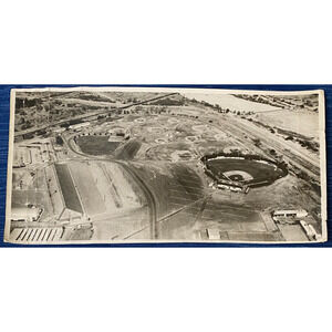 Vintage Sam Lynn Ballpark Aerial View Photo Baseball Bakersfield California 14x7